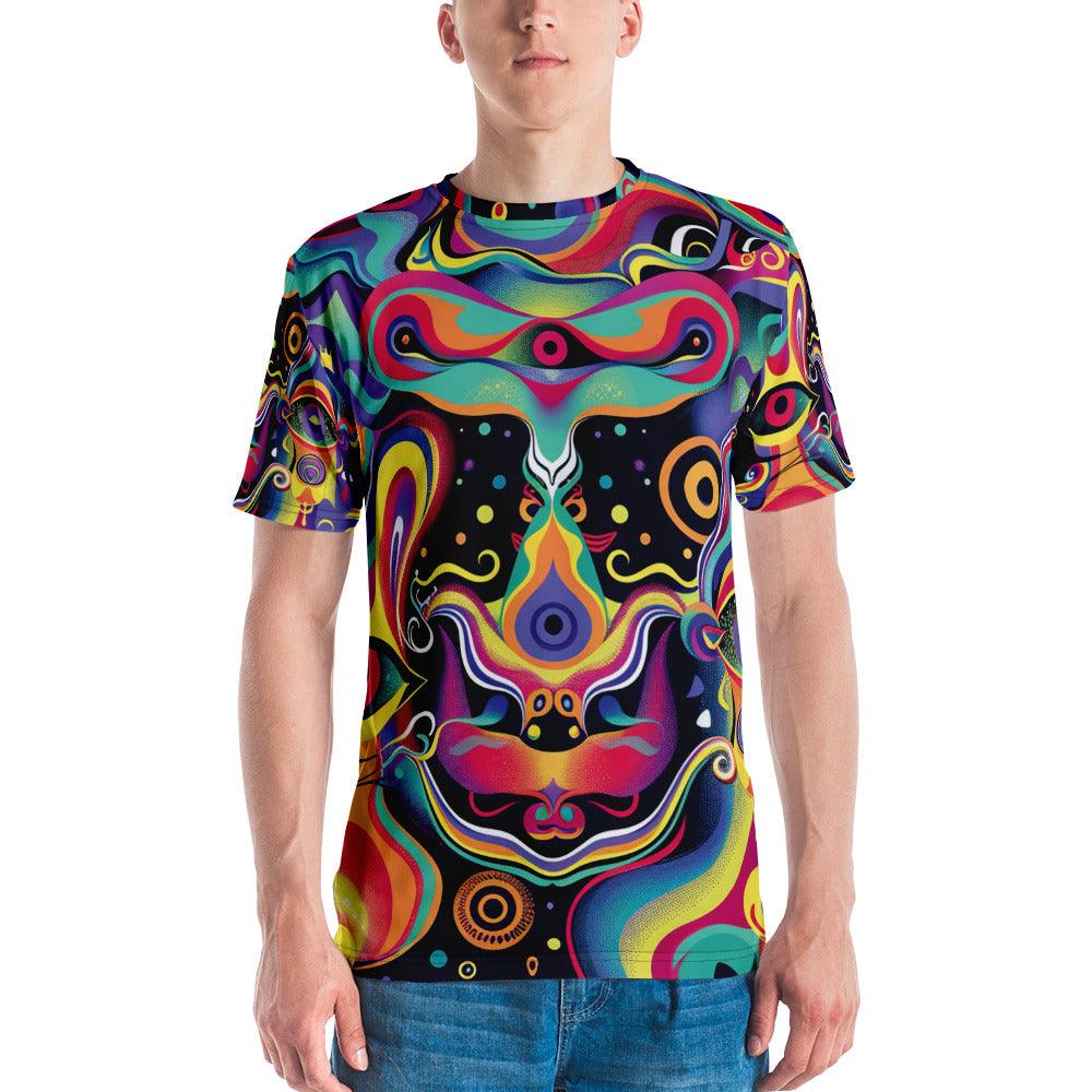 Psychedelic Trippy Abstract Men's T-Shirt for Festivals