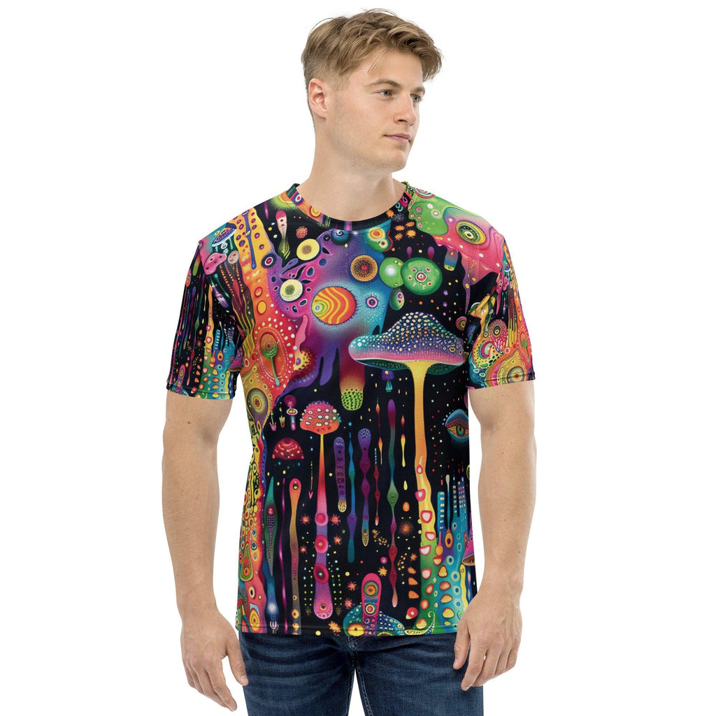 Vibrant Trippy Abstract Festival T-Shirt for Music Lovers