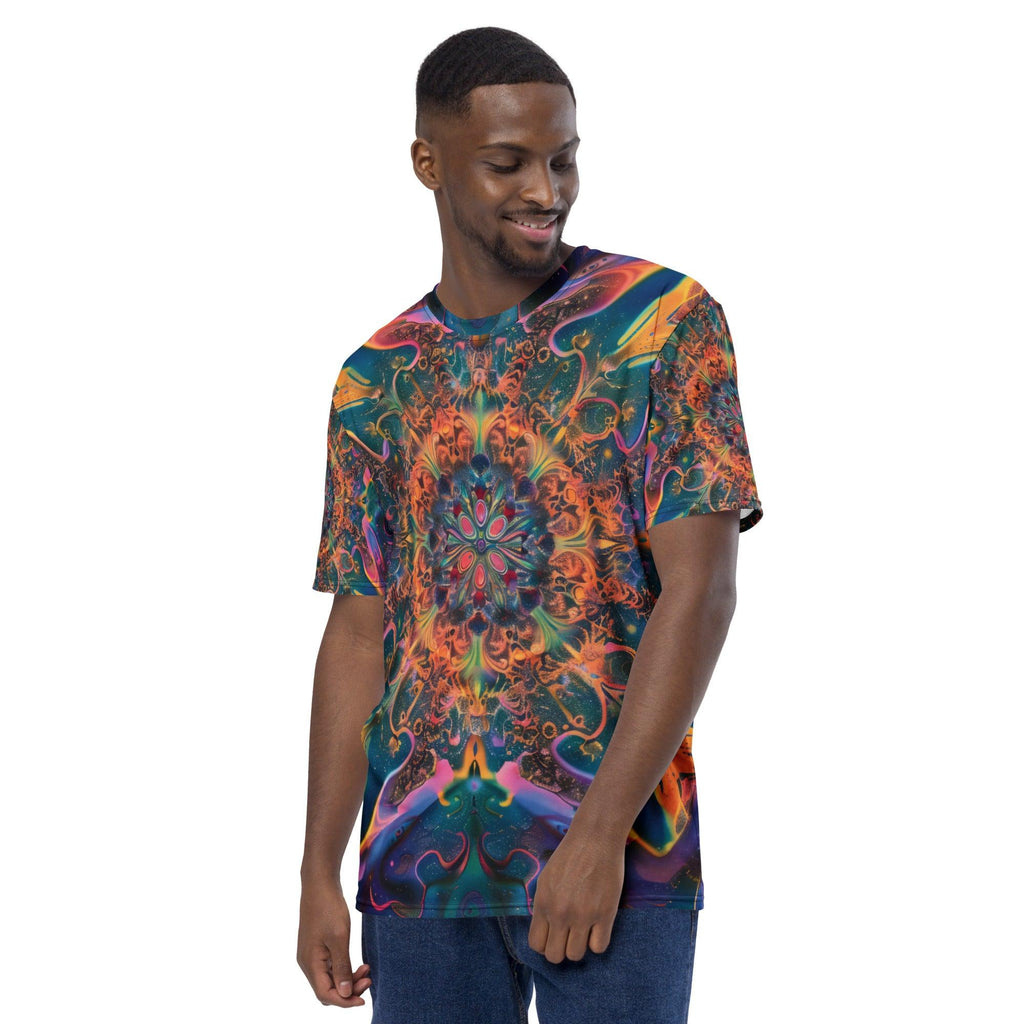 Vibrant Trippy Abstract Men's Festival T-Shirt