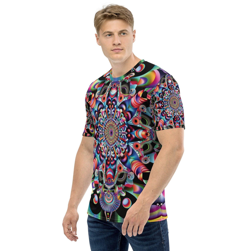 Vibrant Trippy Abstract Festival T-shirt for Men