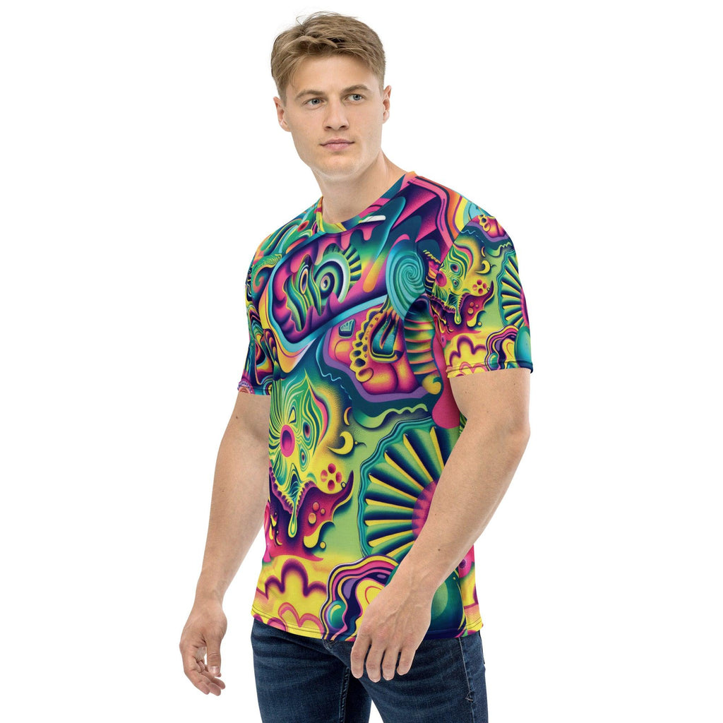 Vibrant Trippy Abstract Rave T-Shirt for EDM Lovers