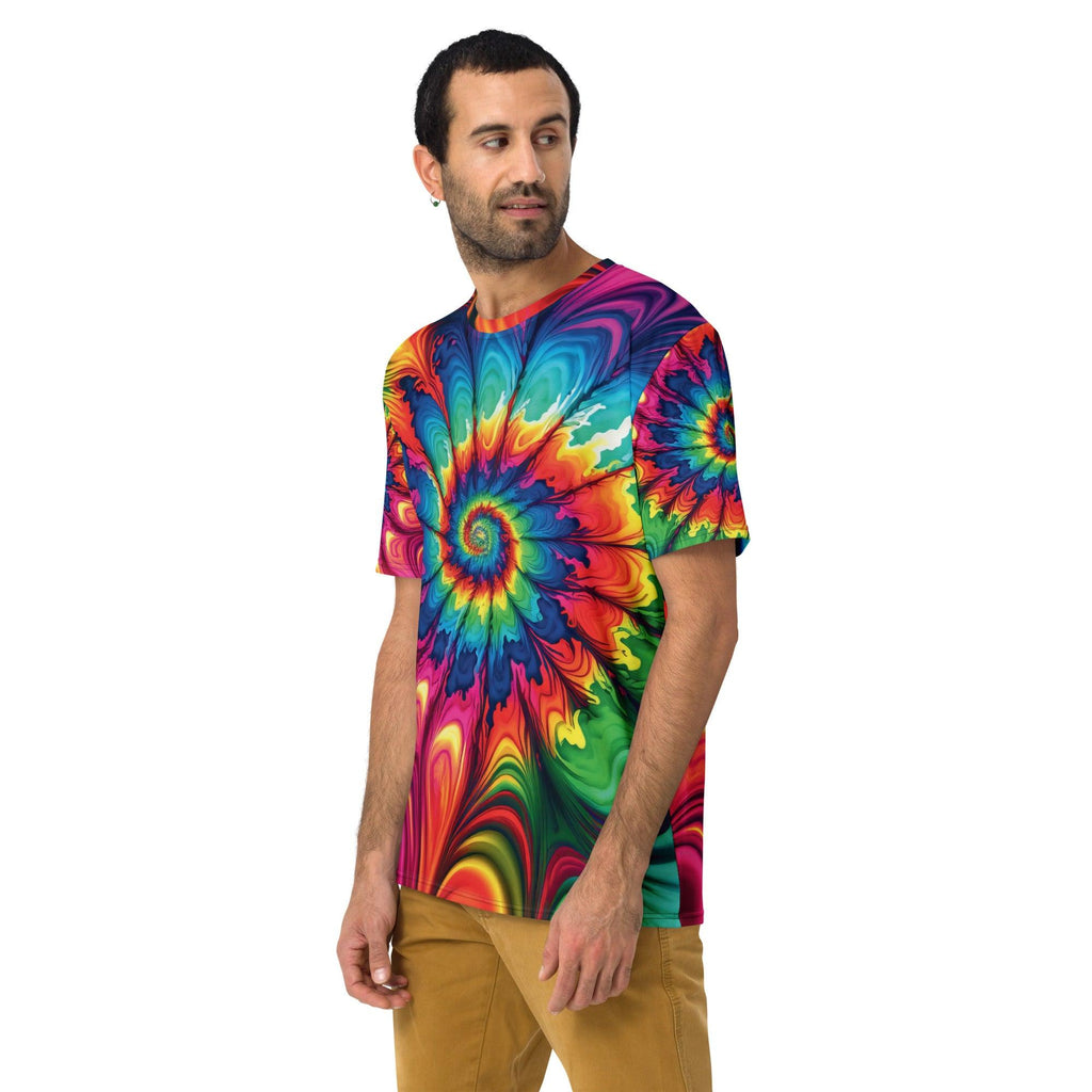Playful Tie-Dye Men's T-Shirt for Raves & Festivals