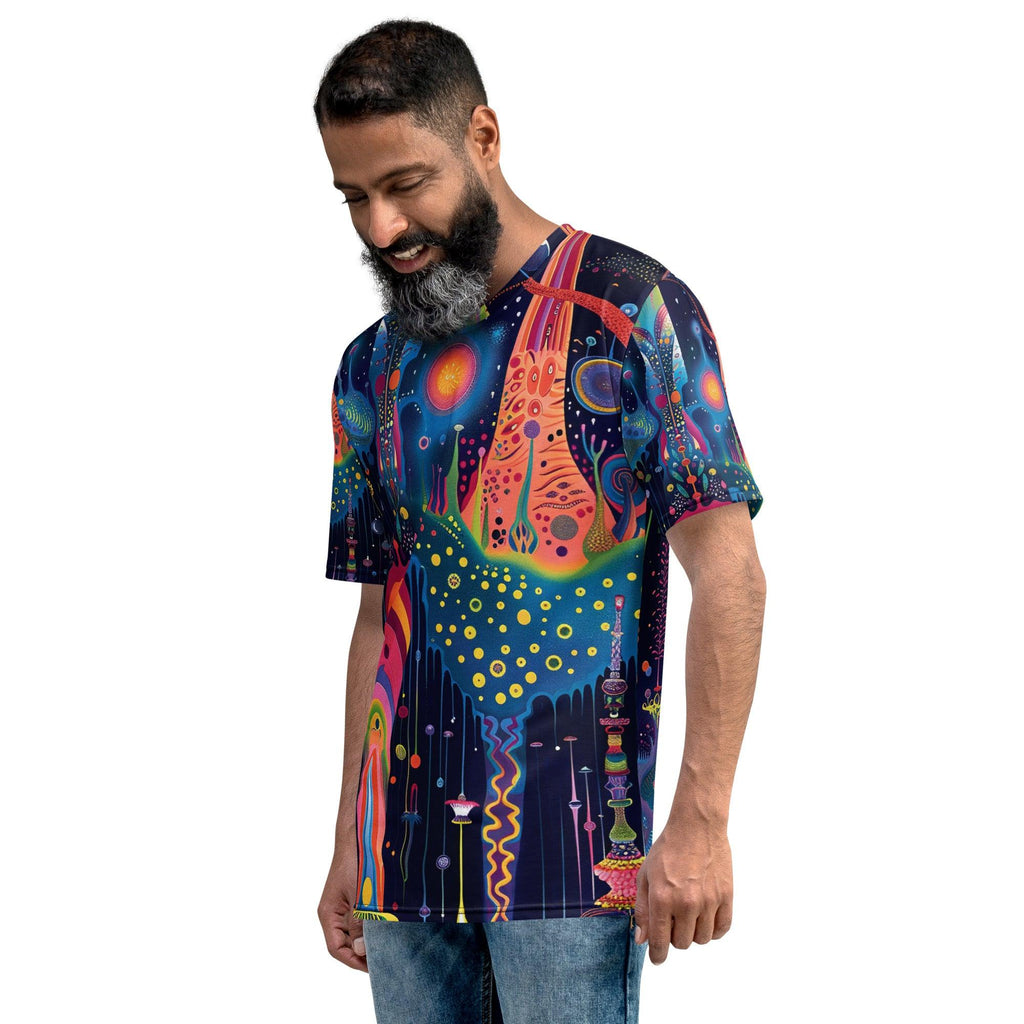 Vibrant Trippy Abstract Festival T-Shirt for Music Lovers