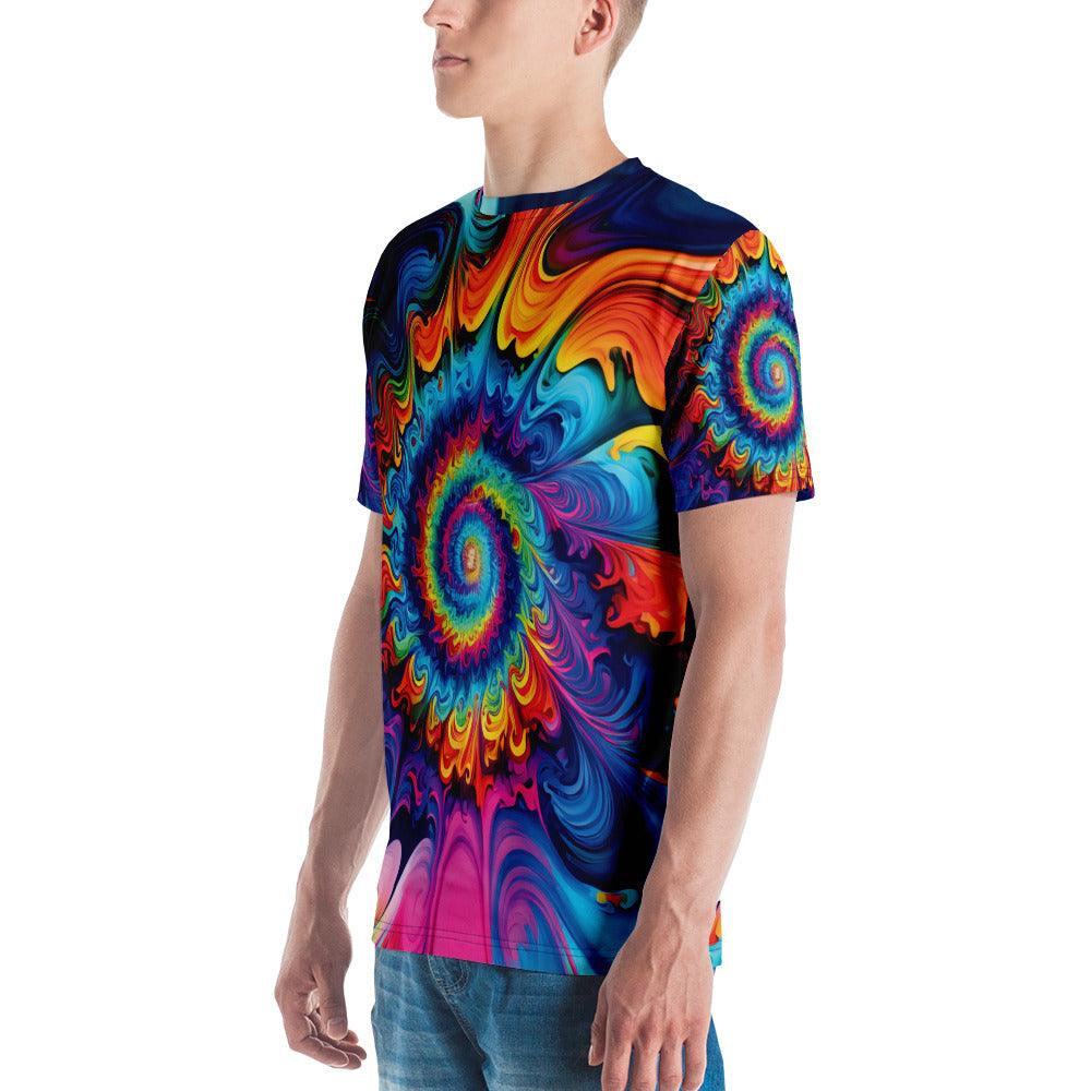 Vibrant Tie-Dye Men's T-Shirt for Music Lovers