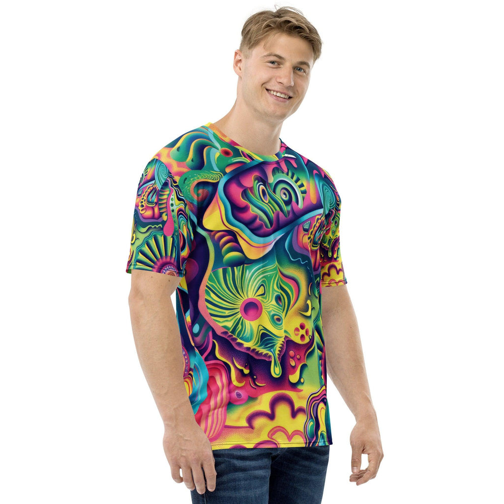 Vibrant Trippy Abstract Rave T-Shirt for EDM Lovers