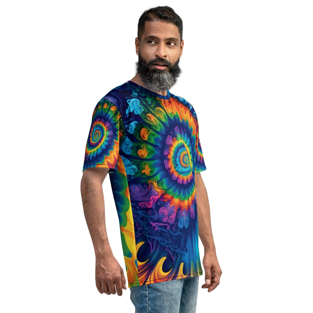 Playful Tie-Dye Men's T-Shirt for EDM Lovers