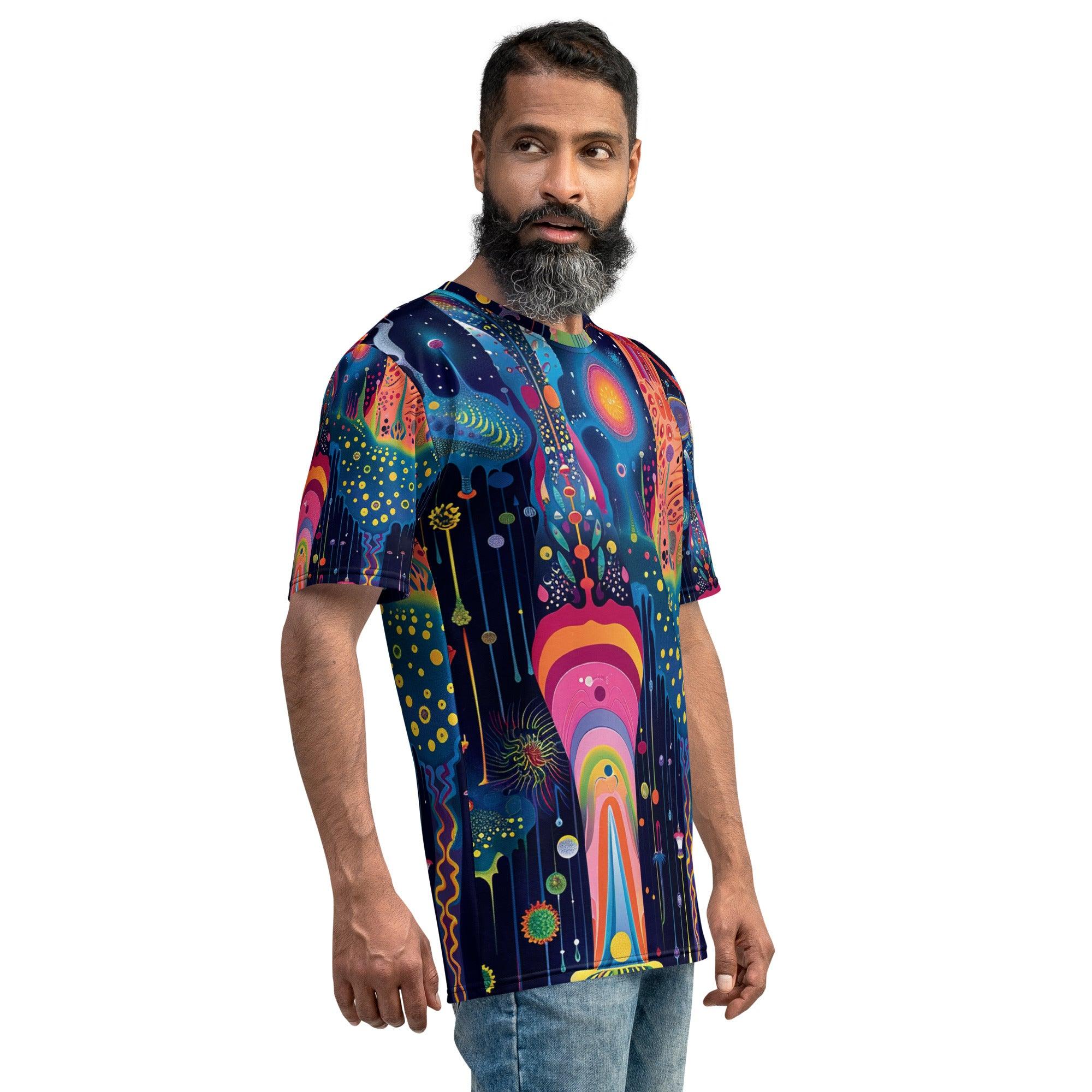 Vibrant Trippy Abstract Festival T-Shirt for Music Lovers