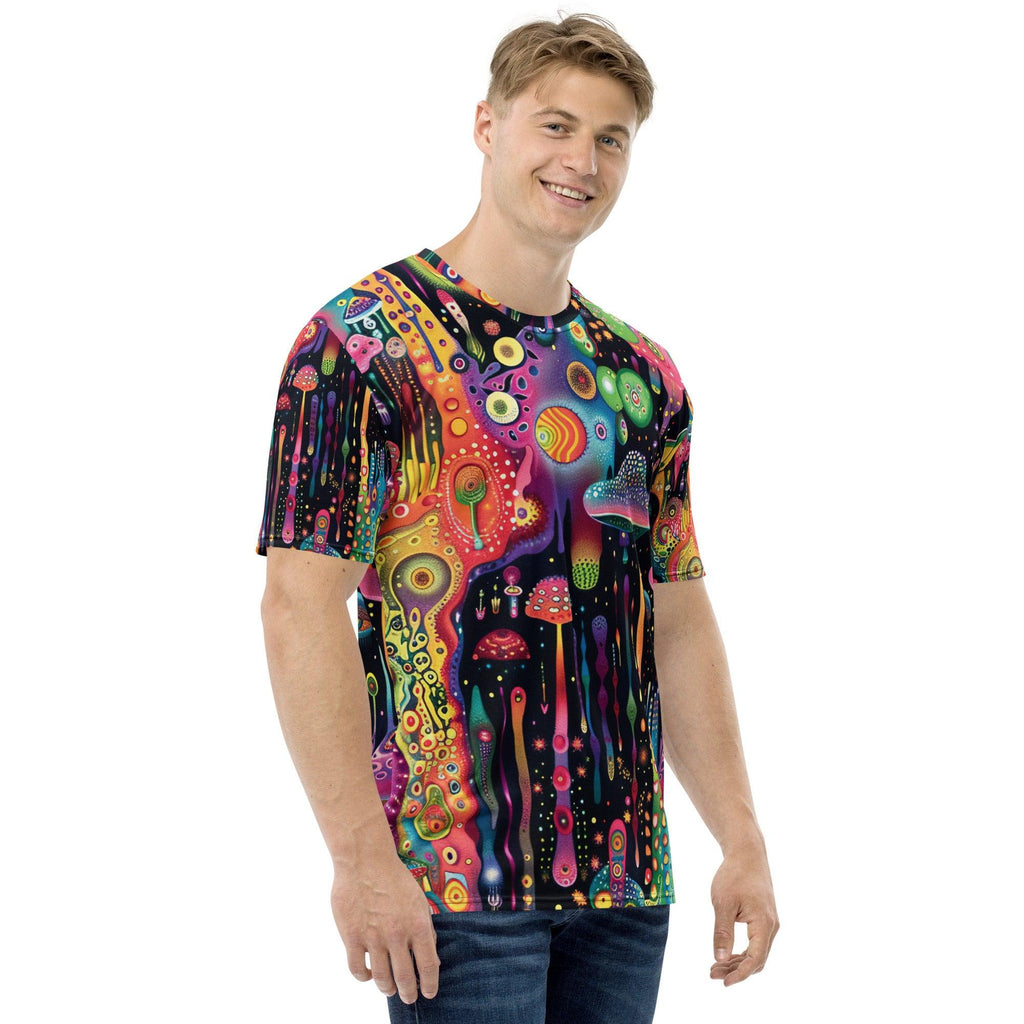 Vibrant Trippy Abstract Festival T-Shirt for Music Lovers