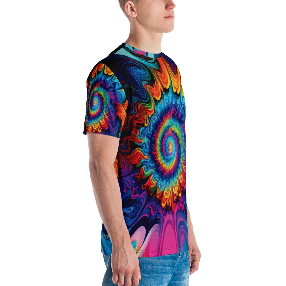 Vibrant Tie-Dye Men's T-Shirt for Music Lovers