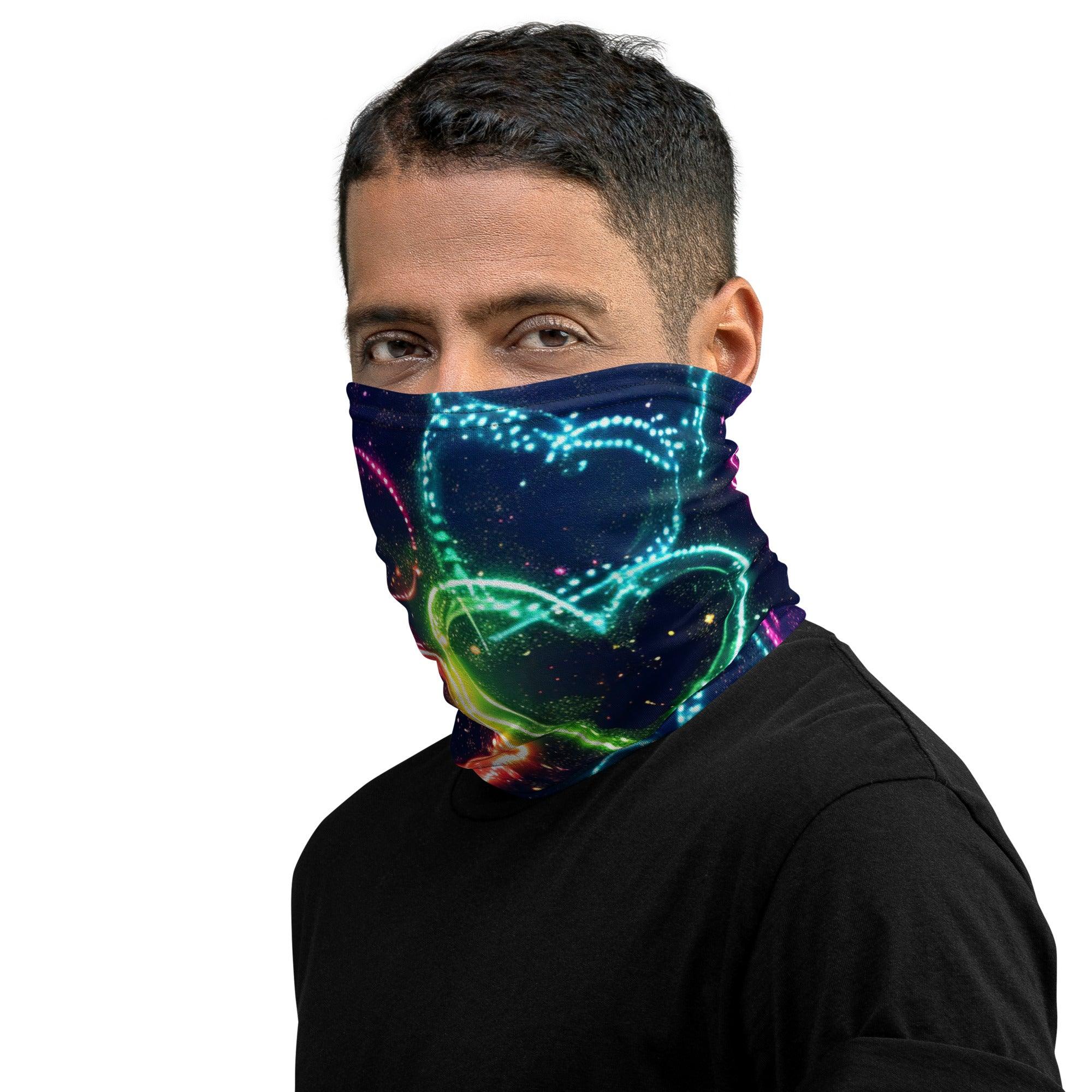 Neon Heart Festival Neck Gaiter - Your Ultimate Rave Accessory