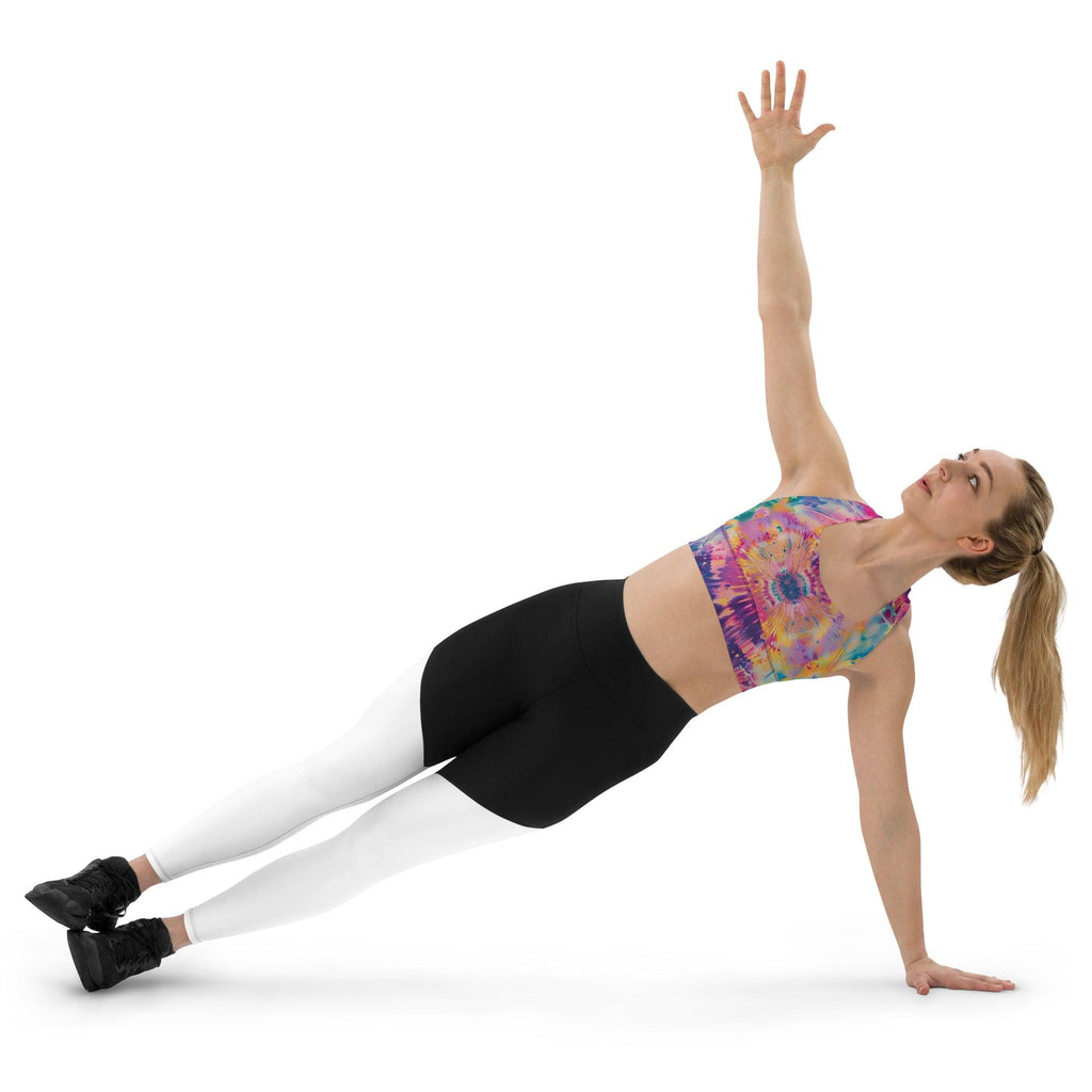 Vibrant Tie-Dye Longline Sports Bra