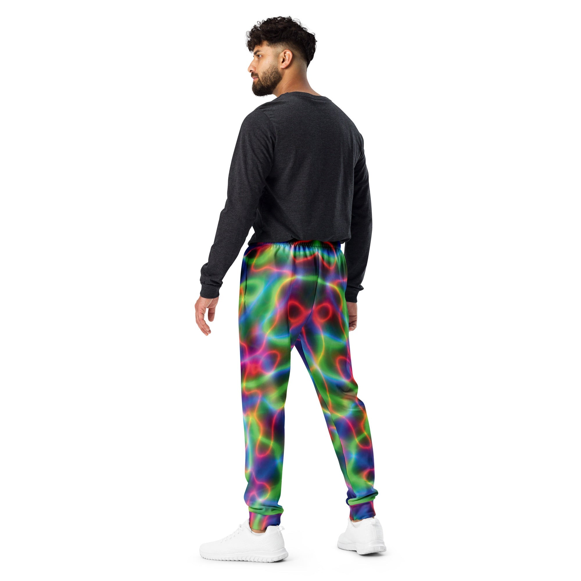 Electric Neon Joggers for Raves and Festivals