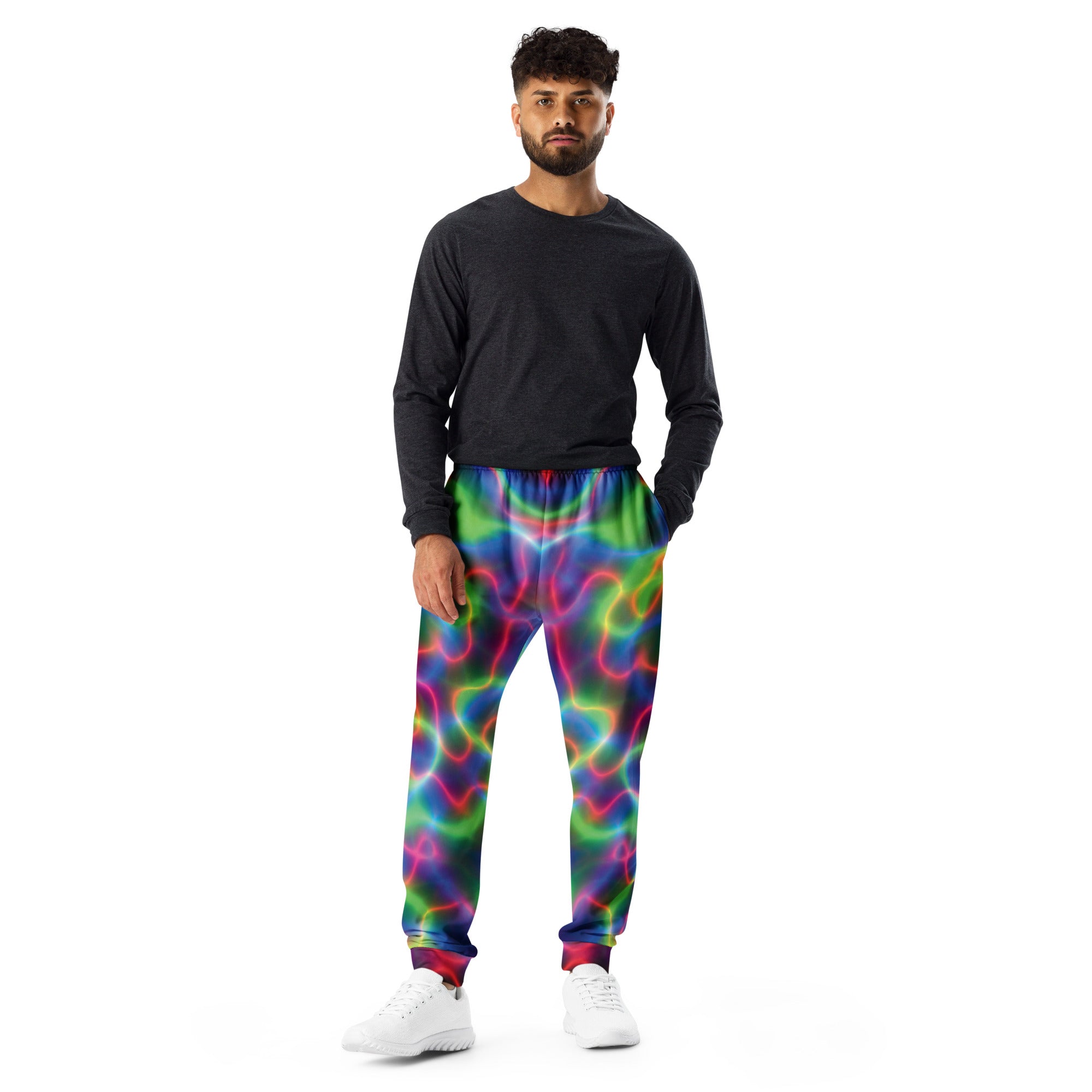 Electric Neon Joggers for Raves and Festivals
