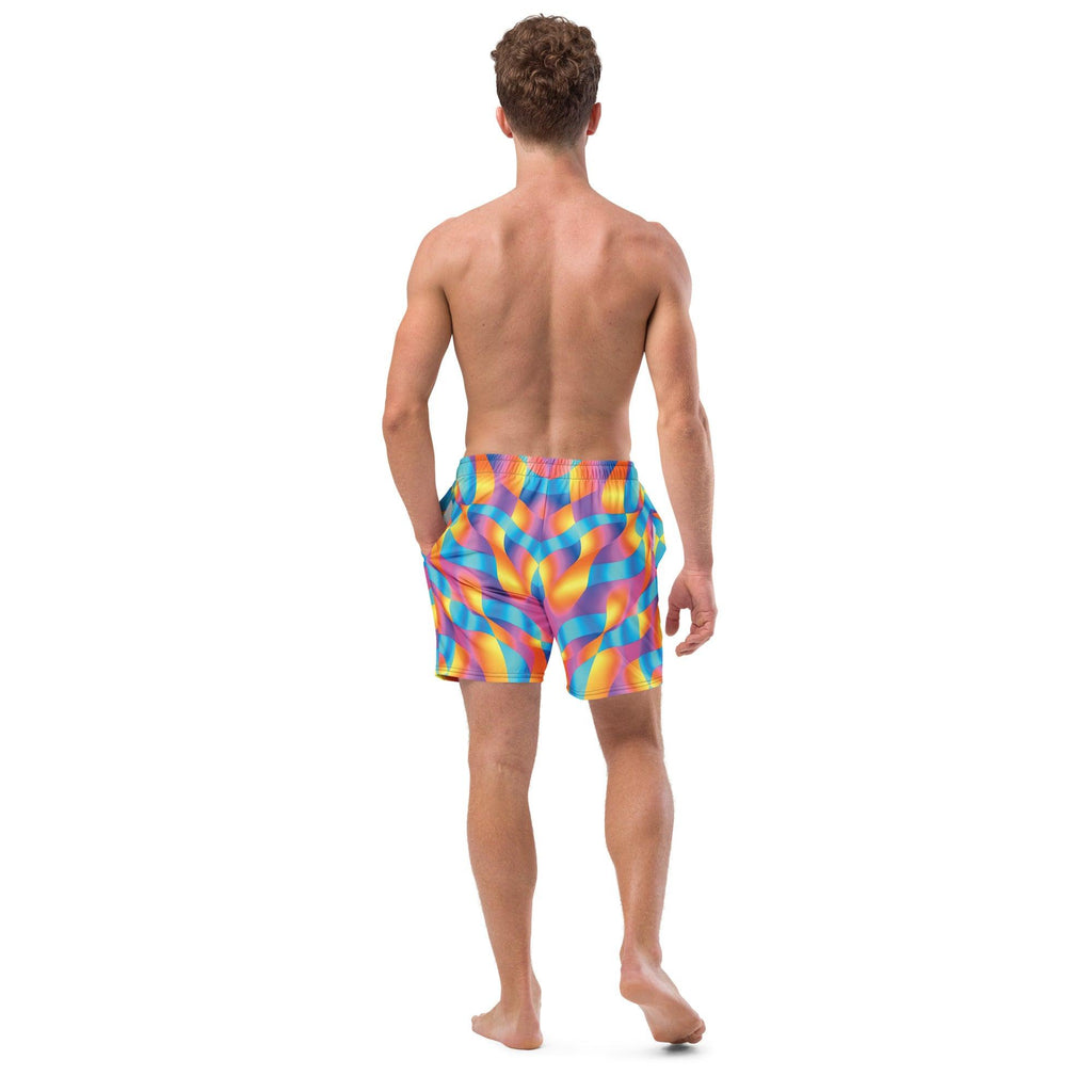Playful Abstract Swim Shorts for Raves & Festivals