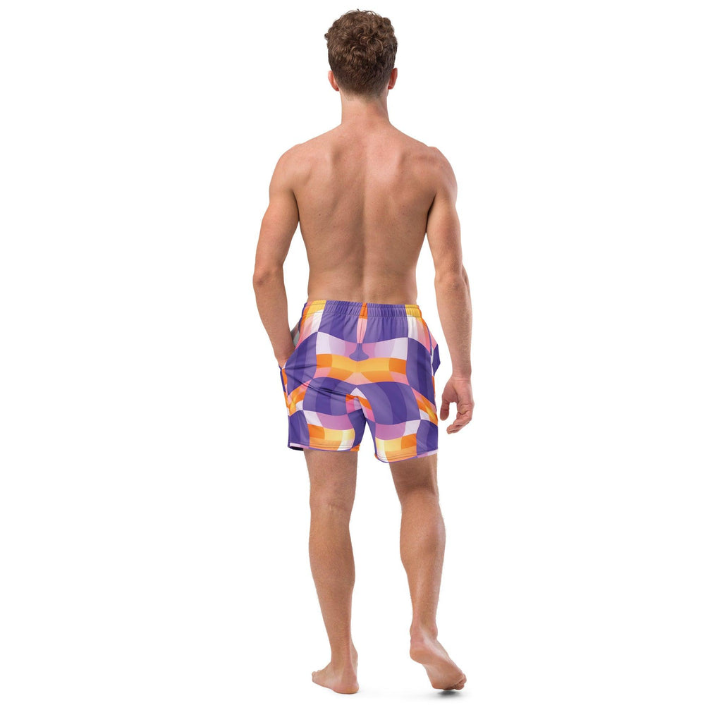 Vibrant Abstract Swim Shorts for Raves & Festivals
