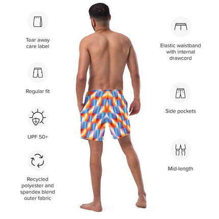 Eco-Friendly Abstract Swim Shorts for Festivals