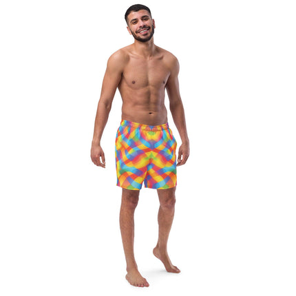 Vibrant Abstract Festival Swim Shorts