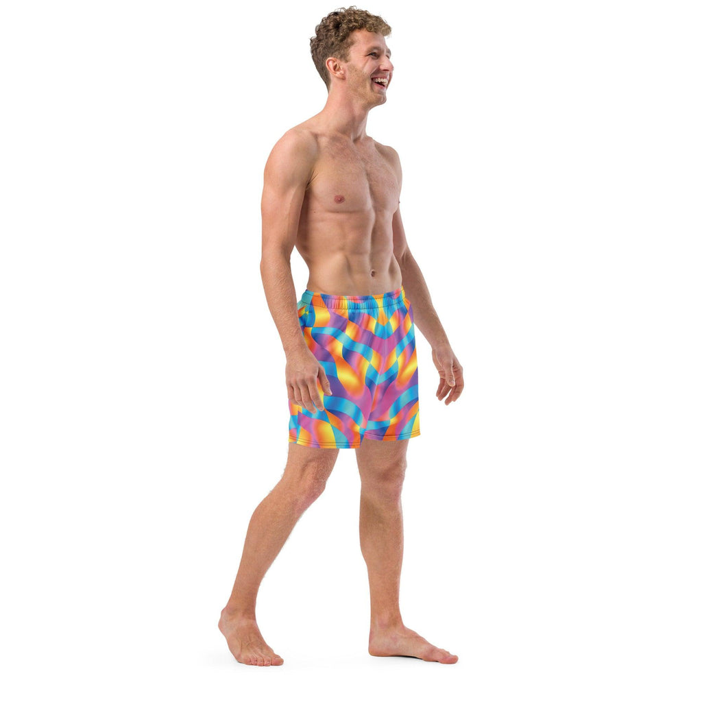 Playful Abstract Swim Shorts for Raves & Festivals