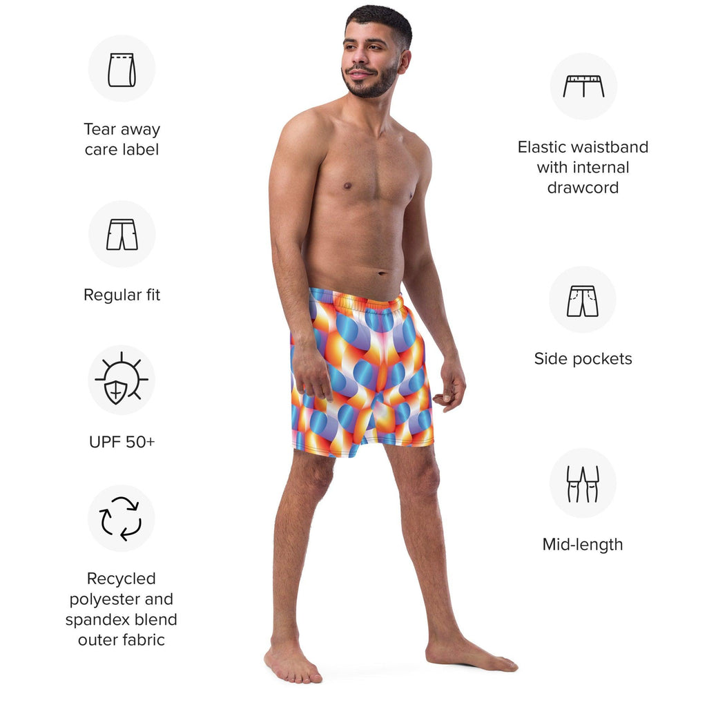 Eco-Friendly Abstract Swim Shorts for Festivals