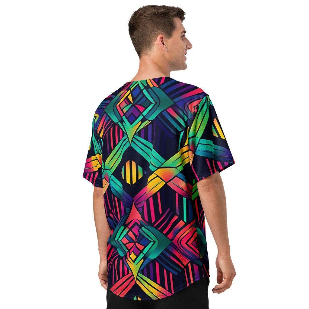 Neon Geometrical baseball jersey