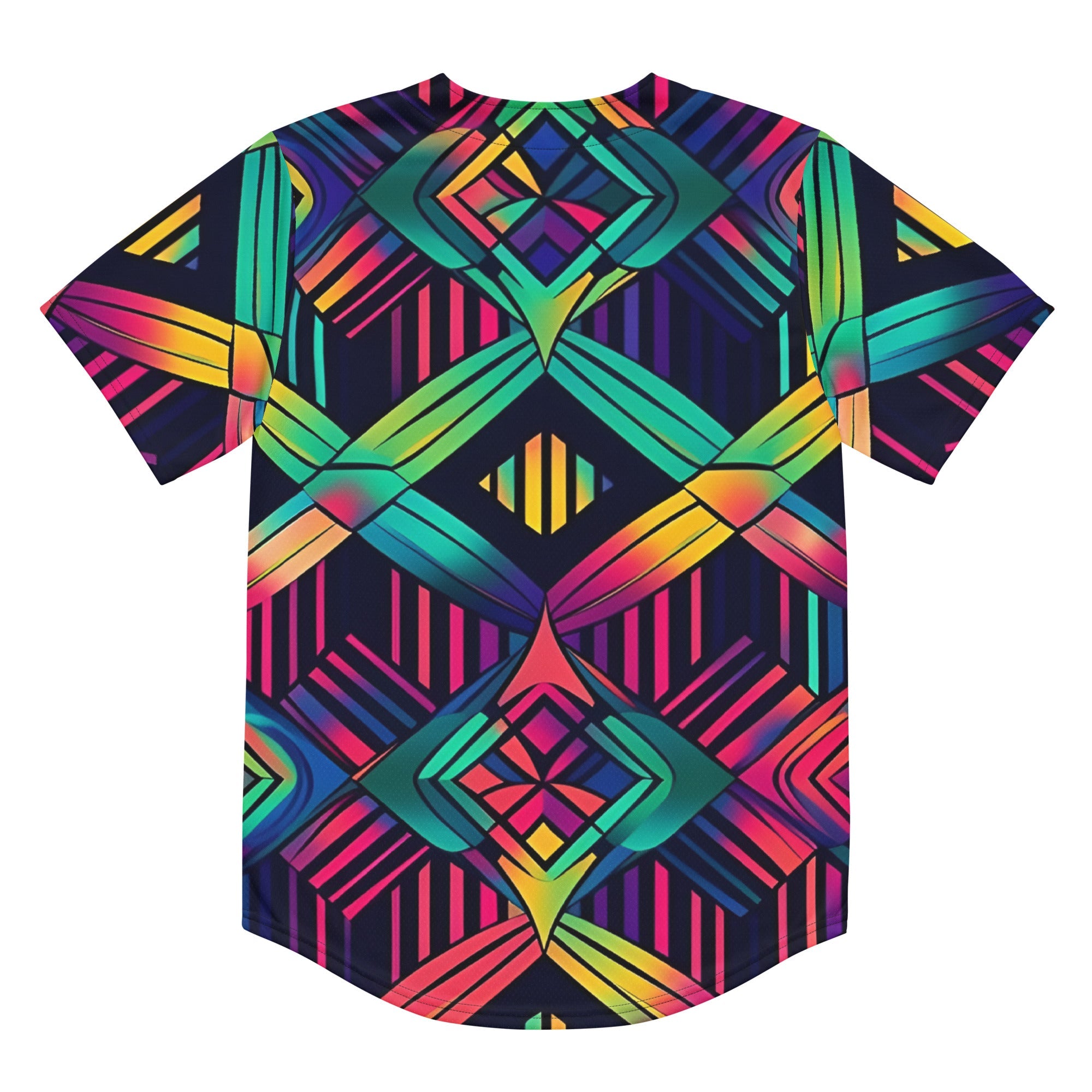 Neon Geometrical baseball jersey