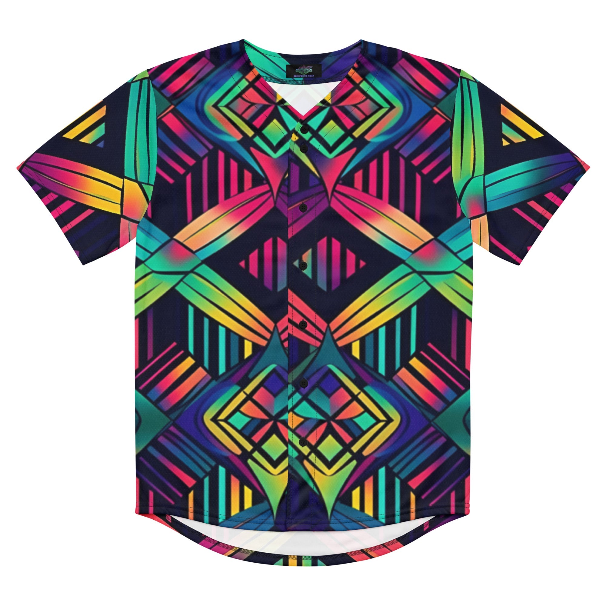 Neon Geometrical baseball jersey