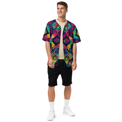 Neon Geometrical baseball jersey