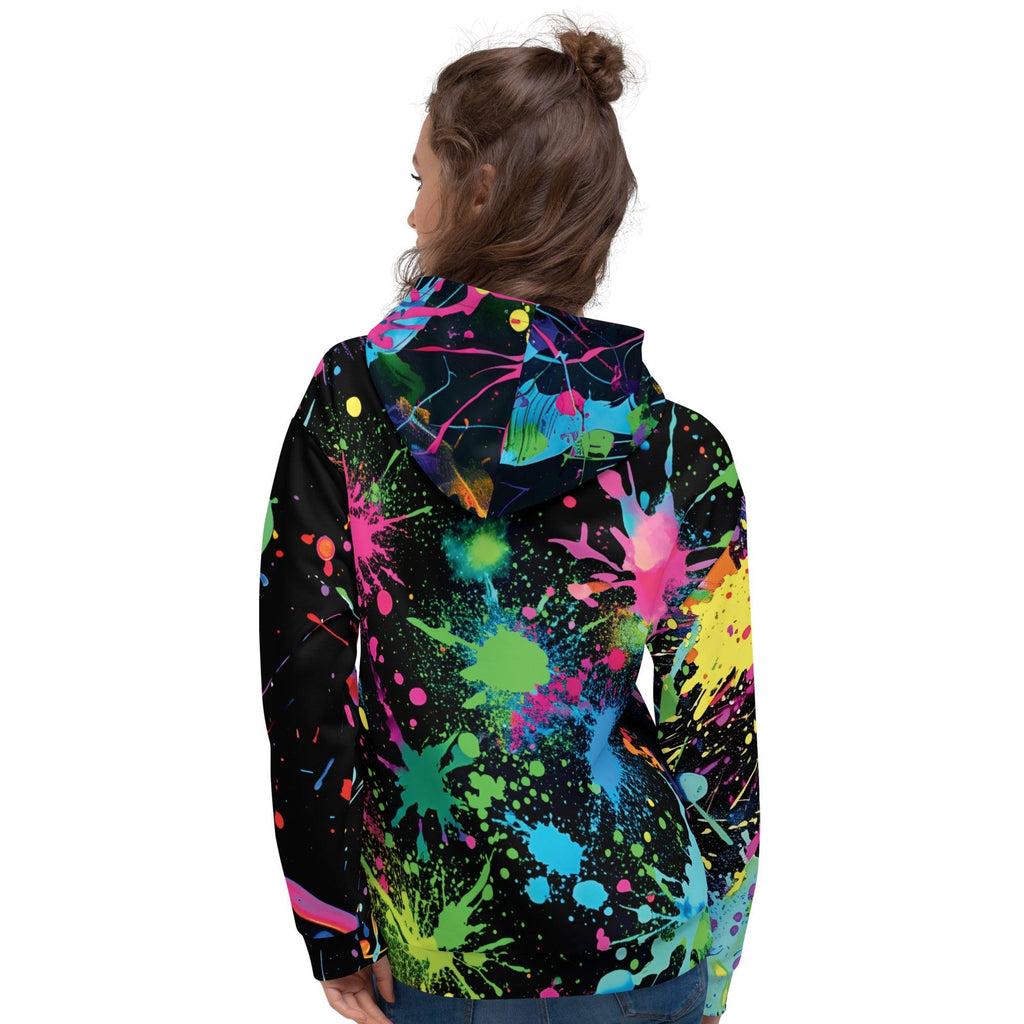 Vibrant Triangle Paint Splash Unisex Hoodie