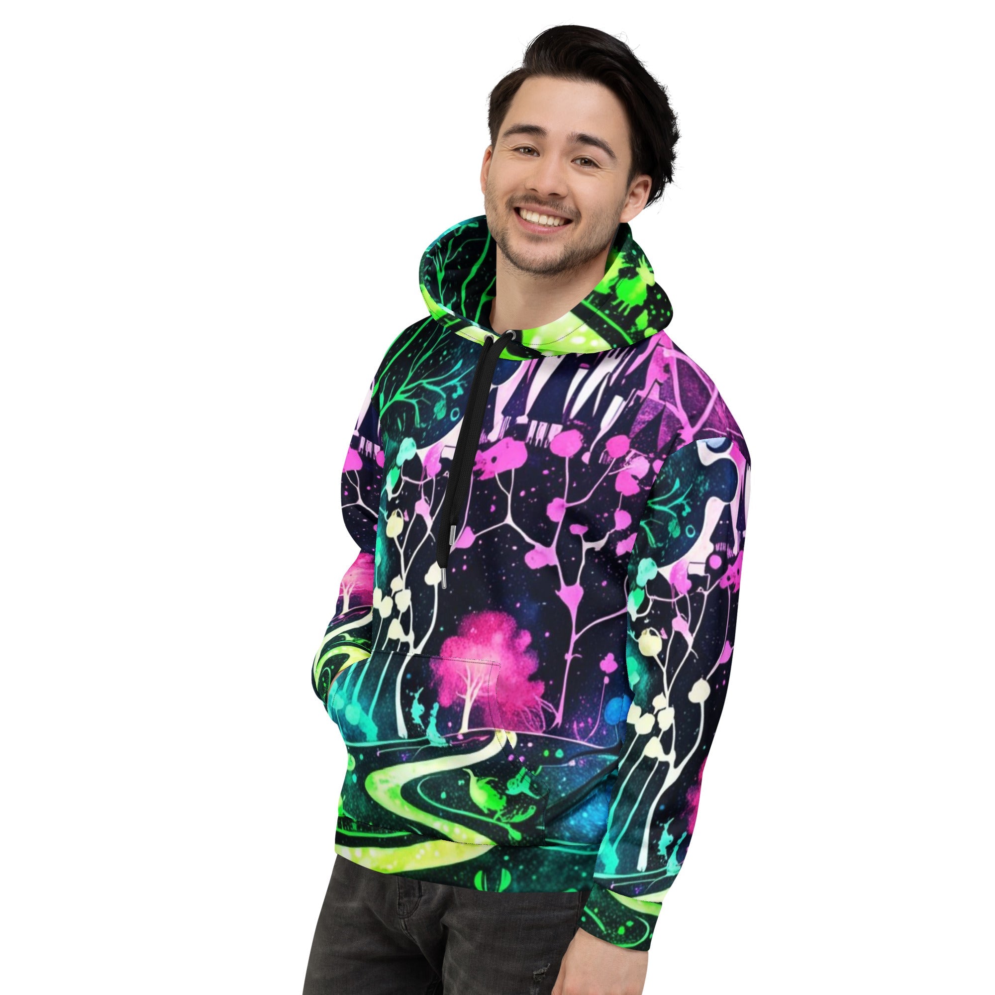 Neon Trip Path Hoodie