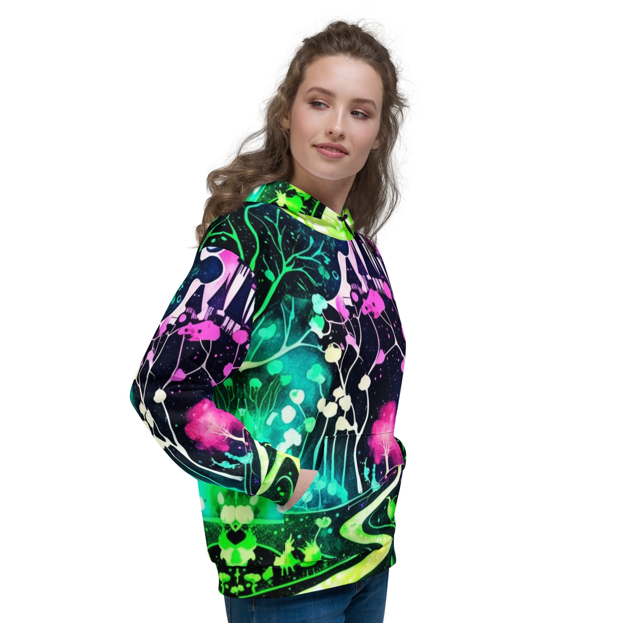 Neon Trip Path Hoodie