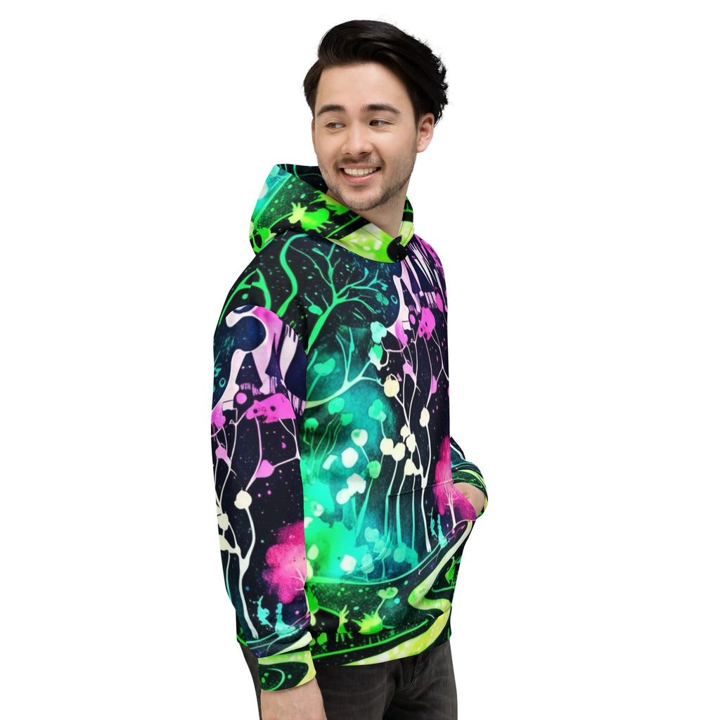 Neon Trip Path Hoodie