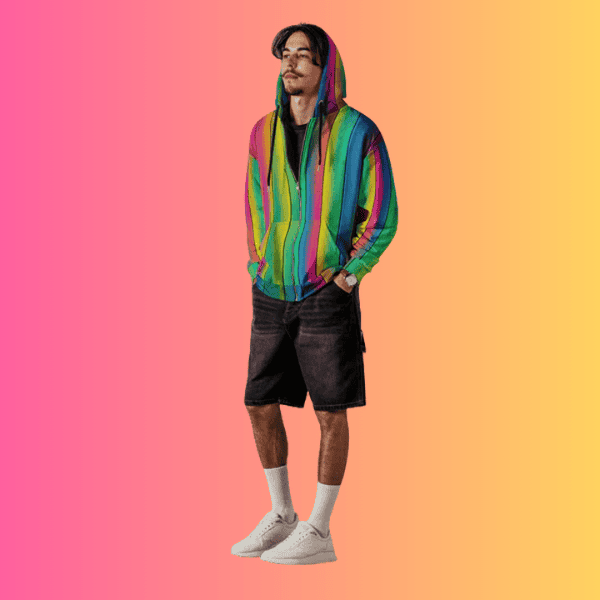 Eco-Friendly Unisex Zip Hoodie with Moon Patch