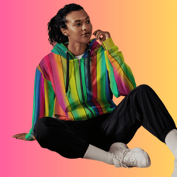 Eco-Friendly Unisex Zip Hoodie with Moon Patch