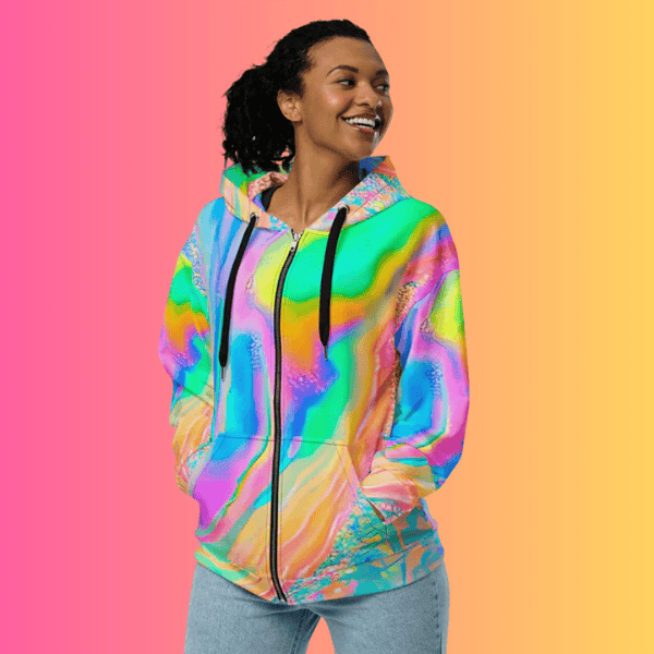 Eco-Friendly Unisex Zip Hoodie - Perfect for Festivals