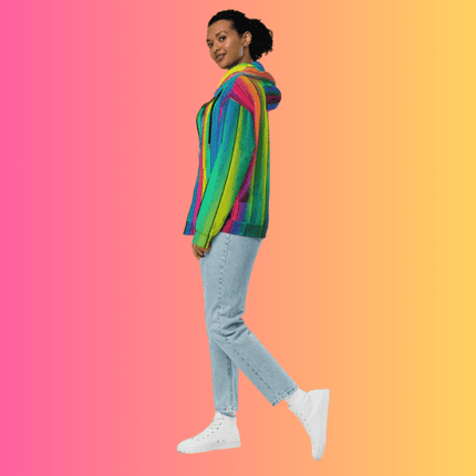 Eco-Friendly Unisex Zip Hoodie with Moon Patch