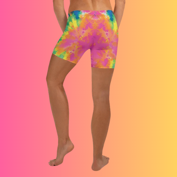 Funky Tie-Dye Festival Shorts - Custom Rave Wear
