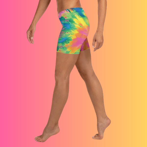 Funky Tie-Dye Festival Shorts - Custom Rave Wear