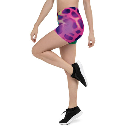 Neon Leopard Festival Shorts - Wild & Funky Rave Wear