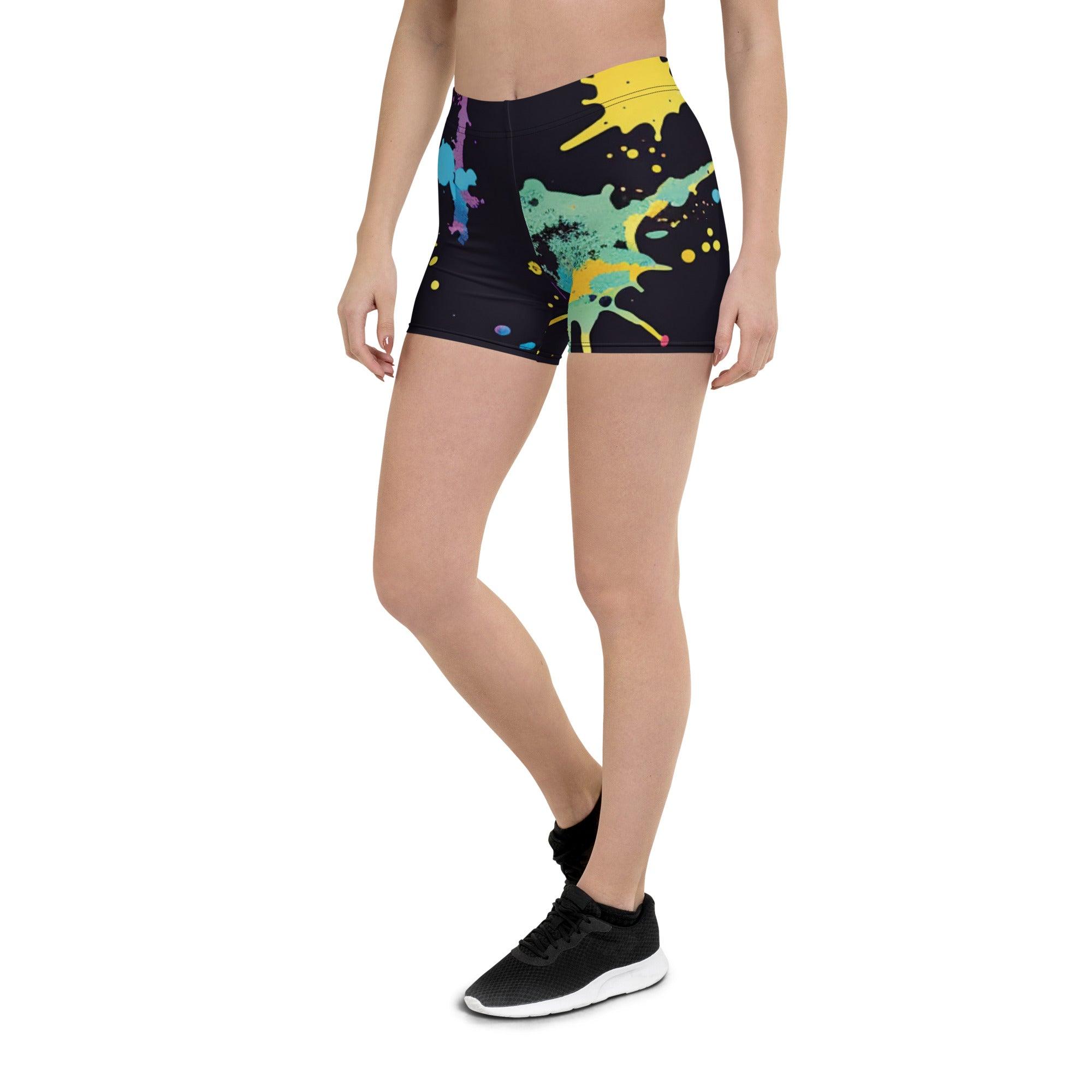 Vibrant Paint Splatter Festival Shorts