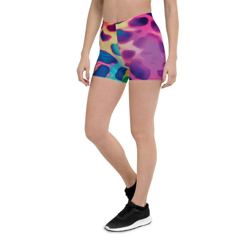 Neon Leopard Festival Shorts - Wild & Funky Rave Wear