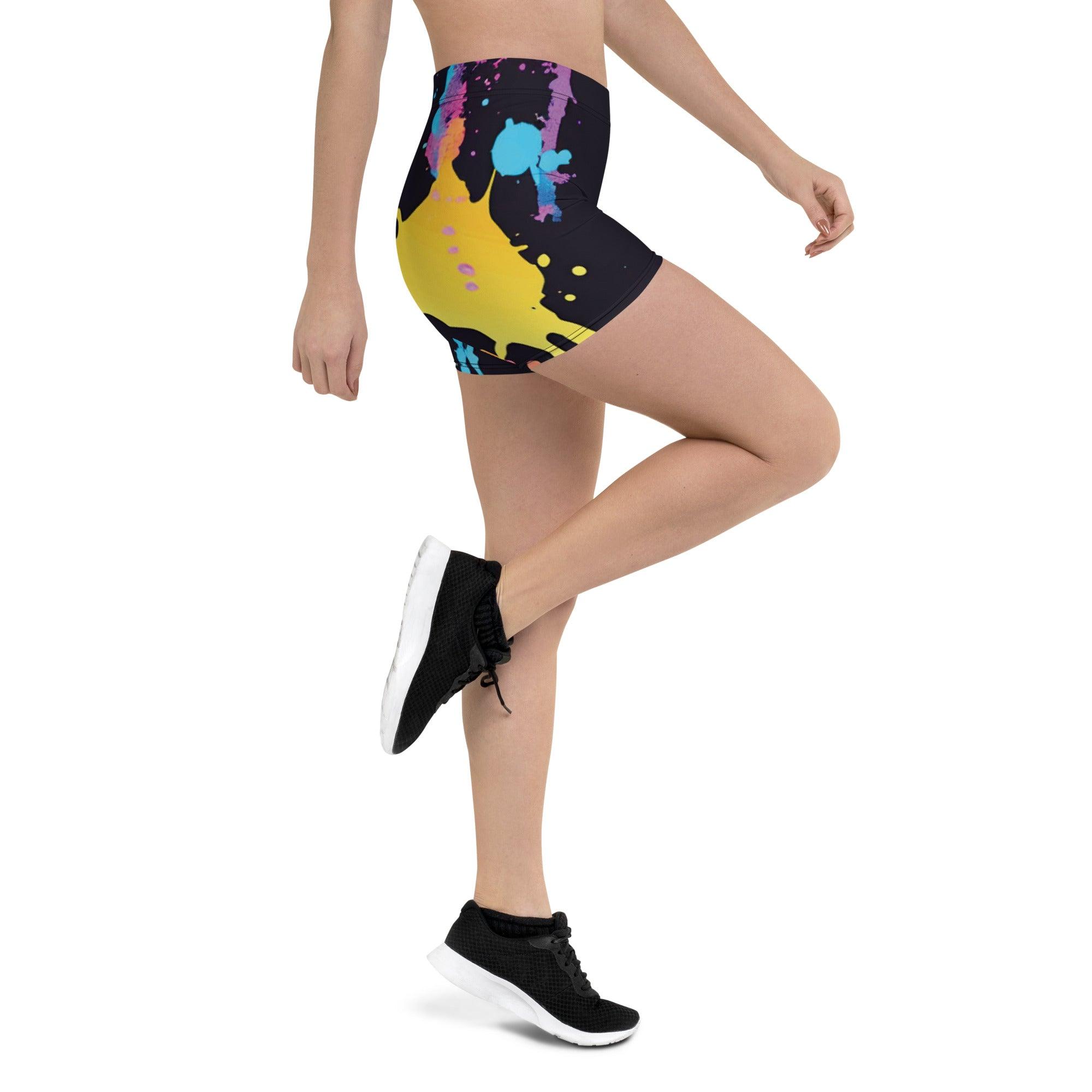 Vibrant Paint Splatter Festival Shorts