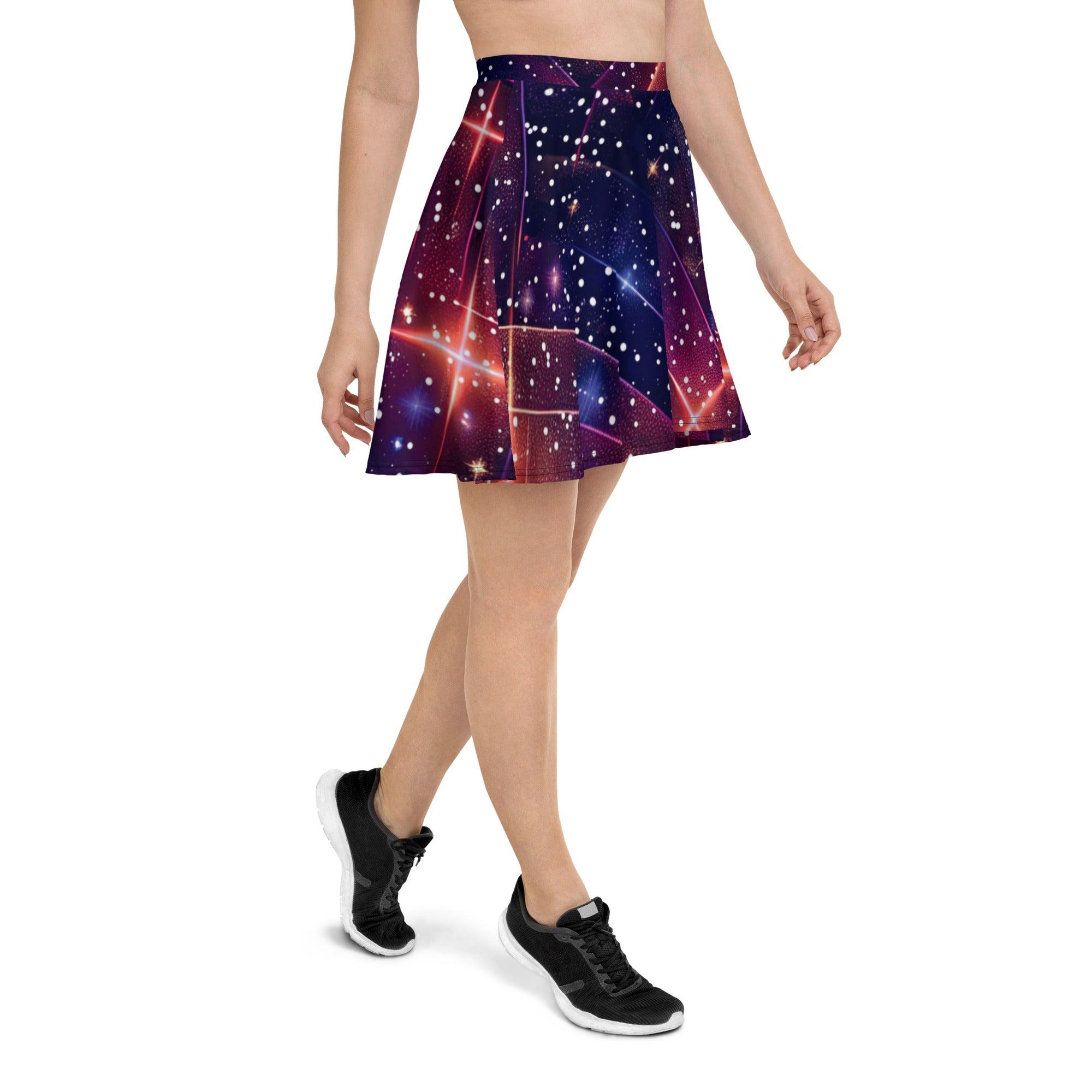 Galactic Groove Skater Skirt - Dance Into the Spotlight