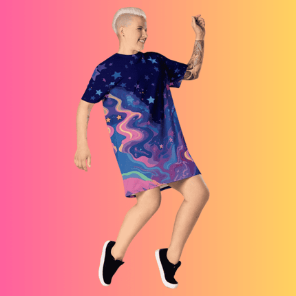 Playful Versatile T-Shirt Dress for Festivals & Everyday Style