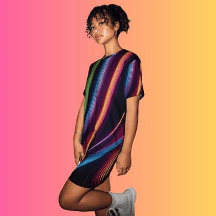 Playful Versatile T-Shirt Dress for Raves & Festivals