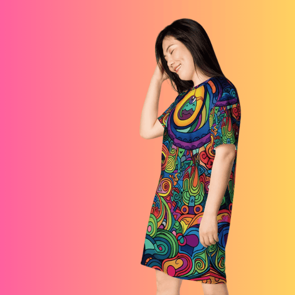 Playful Music Festival T-Shirt Dress