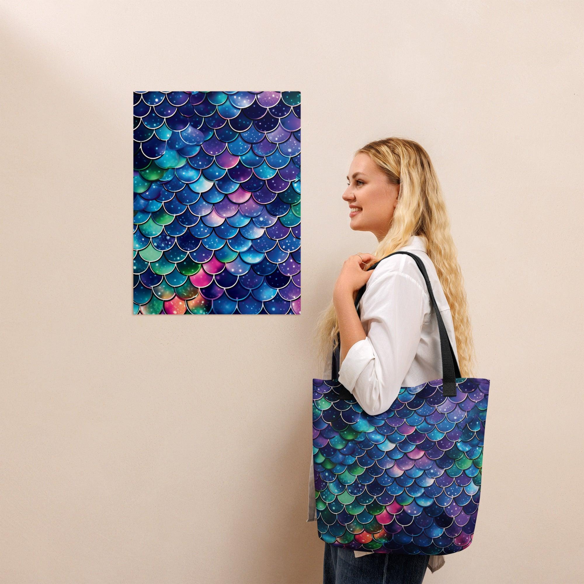 Mermaid Scale Tote Bag for Festivals & Raves