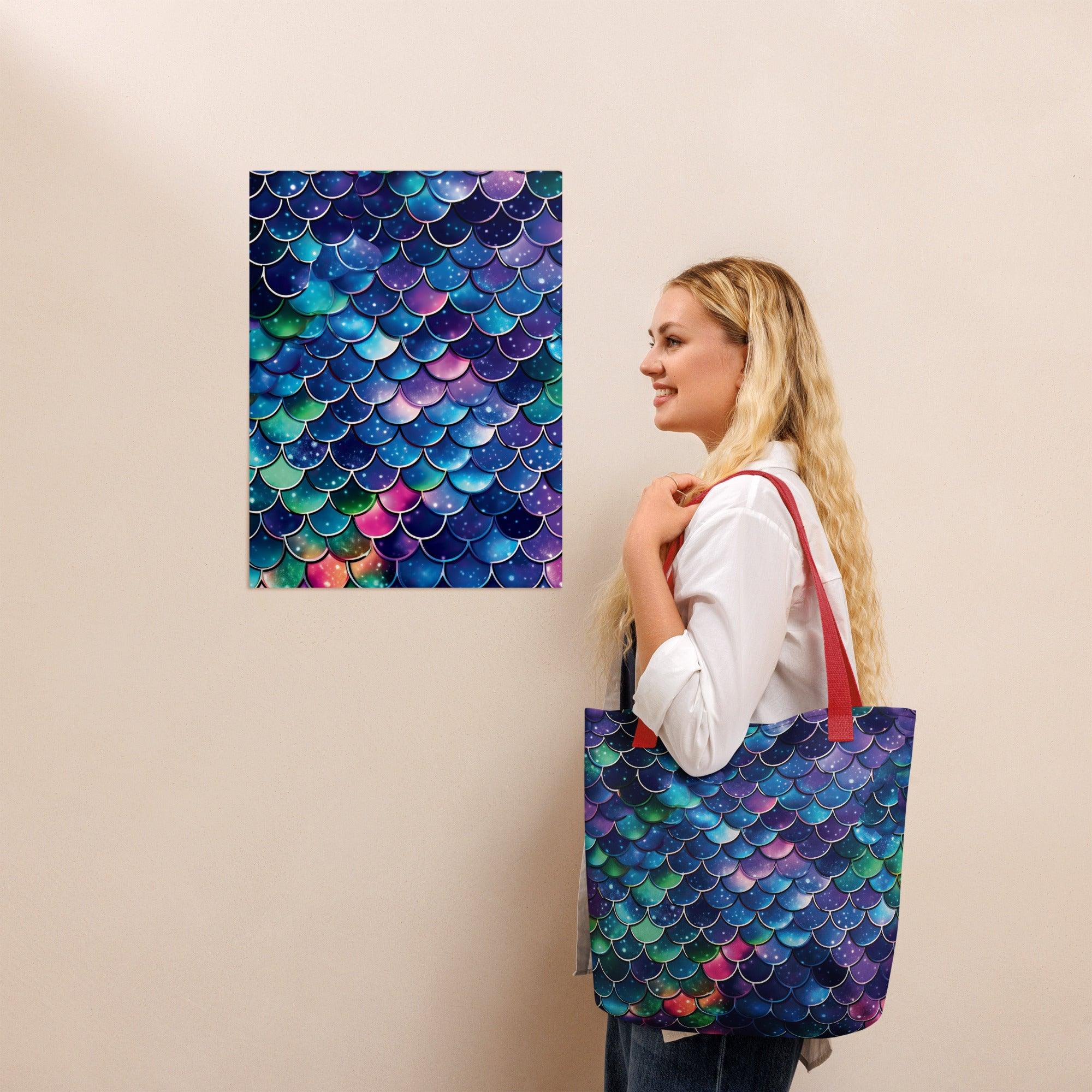 Mermaid Scale Tote Bag for Festivals & Raves