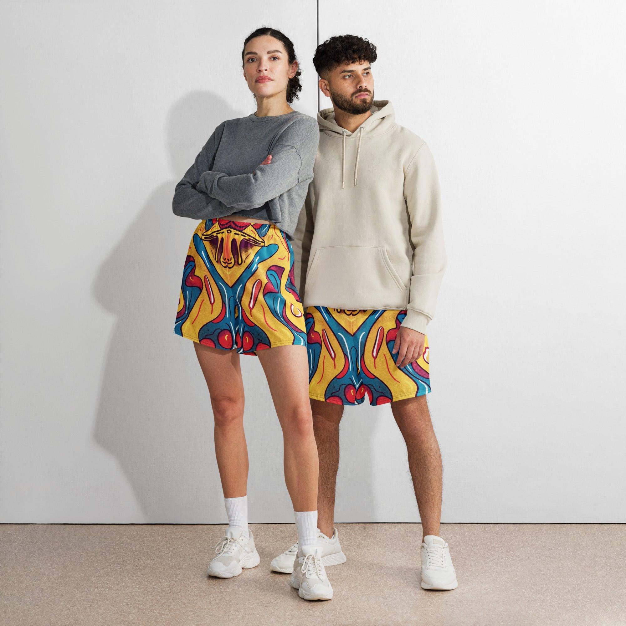 Vibrant All-Over Print Unisex Athletic Long Shorts