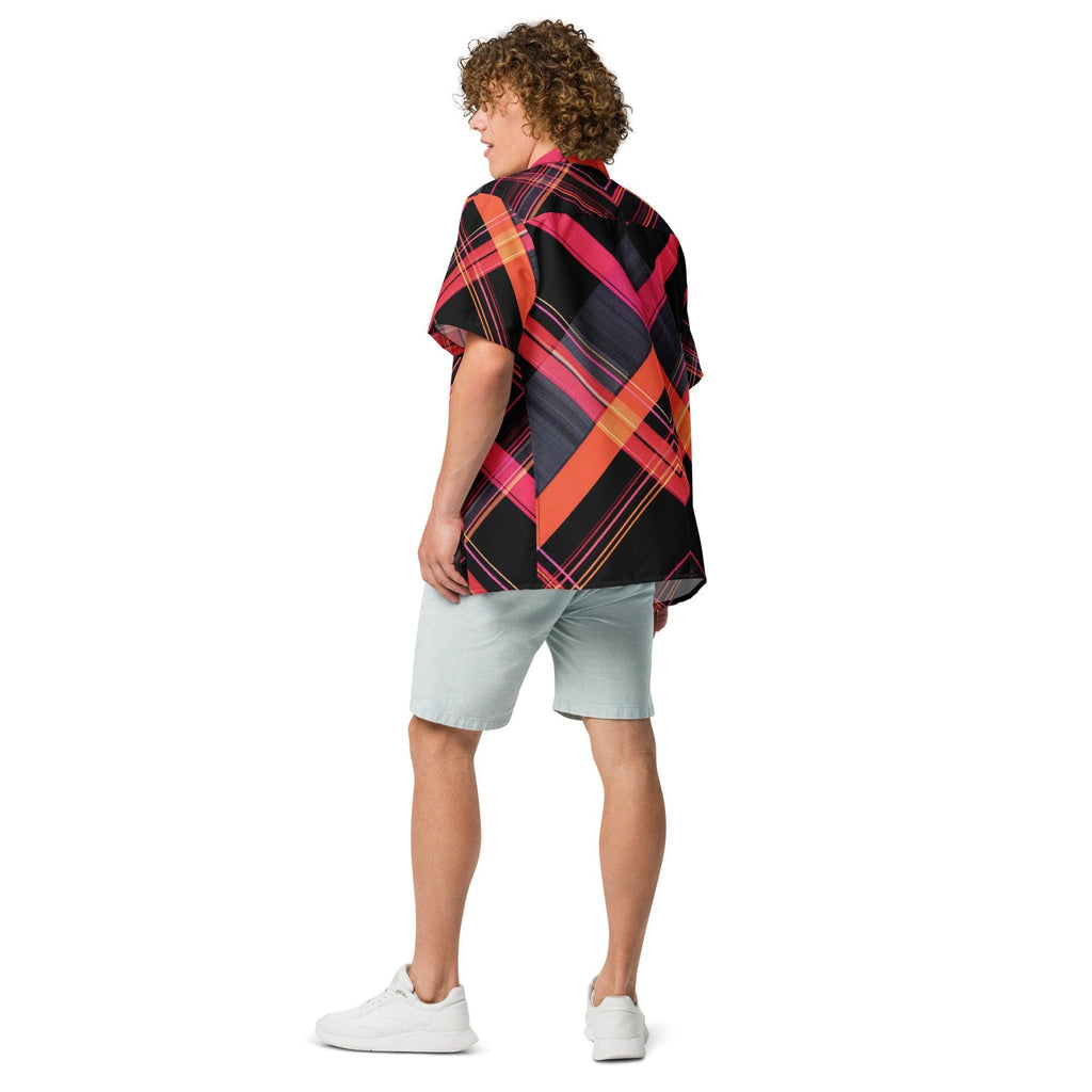 Playful Plaid Button Shirt for Festivals & Raves