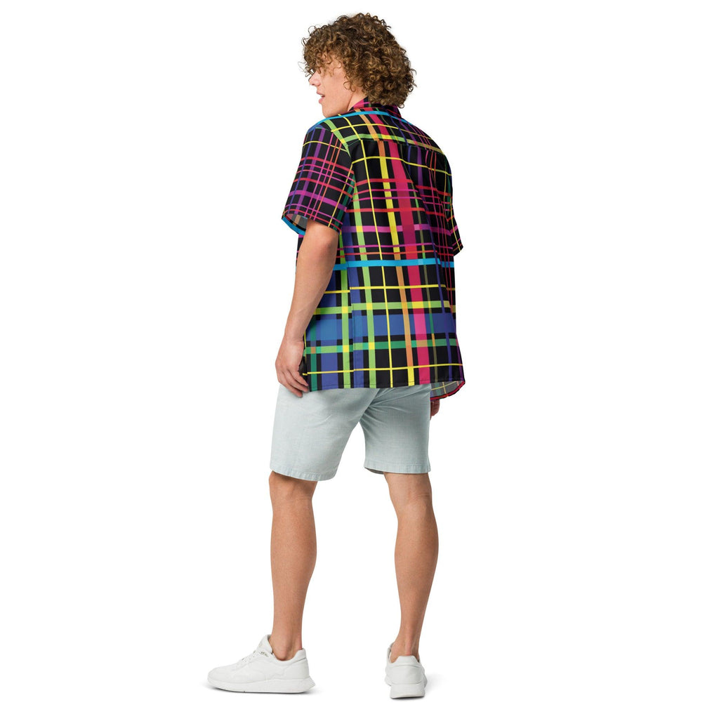 Festival-Ready Playful Plaid Button Shirt